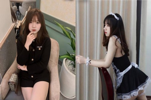 Gái xinh trắng múp còn biết BJ